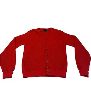 Towncraft Men's Vibrant Red Cardigan Sweater